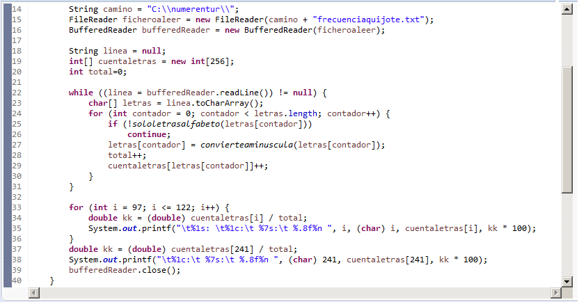 Programa en Java Compresión Shannon-Fano